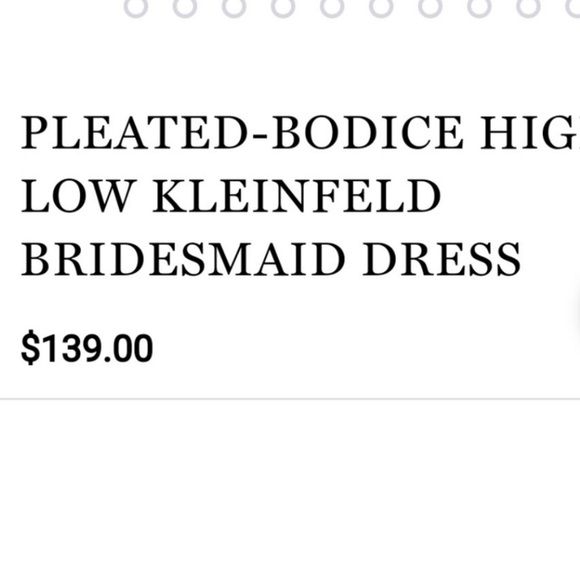 Kleinfeld Pleated-Bodice High-Low Bridesmaid Dress Black Size 2 NWT - Picture 5 of 15